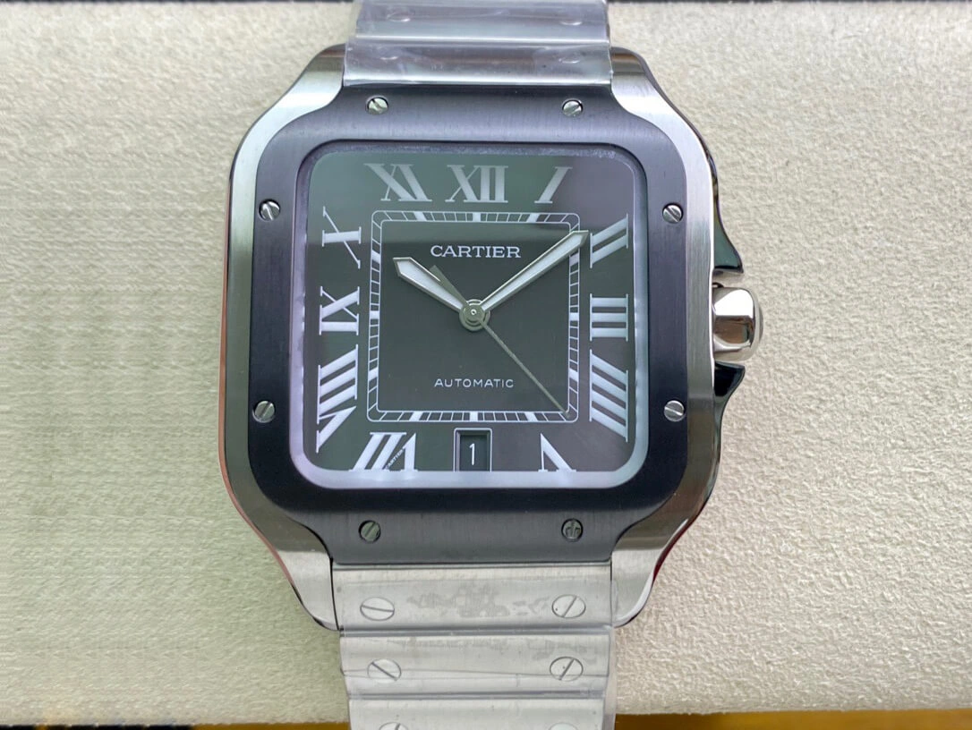 Cartier Santos WSSA0037 GF Factory 1:1 Best Edition Replica Watch V2 Silver Strap