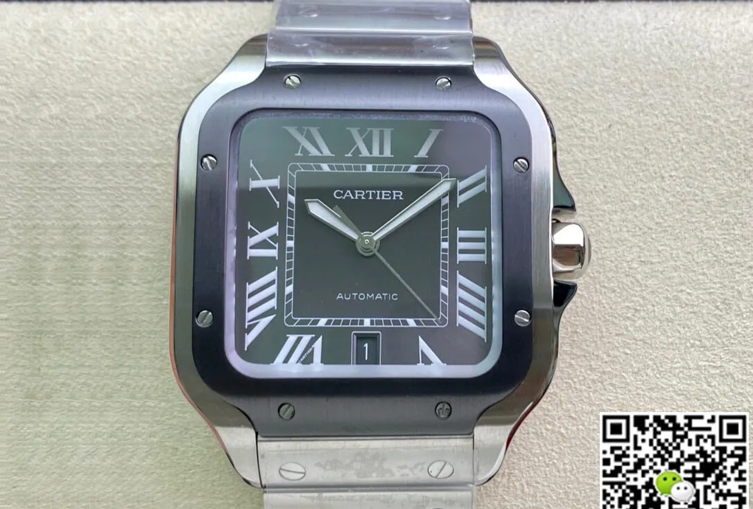 Cartier Santos WSSA0037 GF Factory 1:1 Best Edition Replica Watch V2 Silver Strap