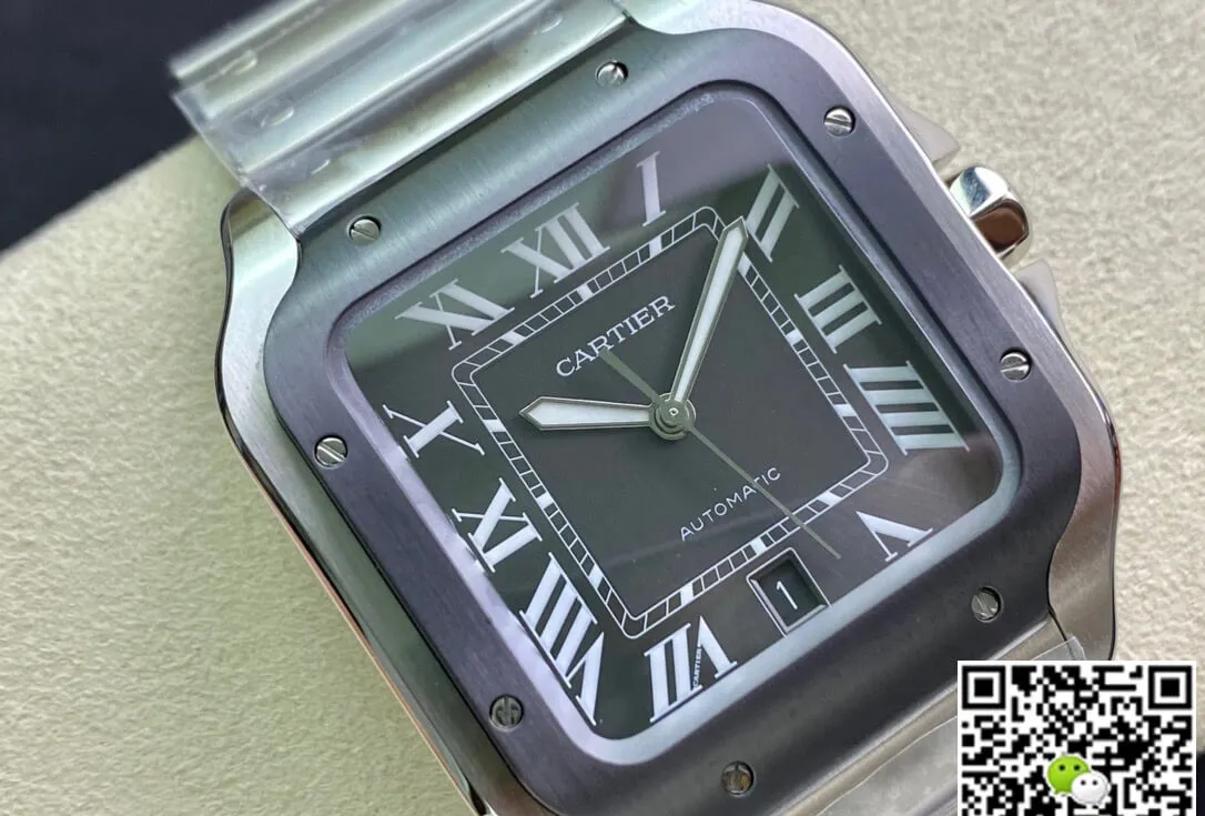 Cartier Santos WSSA0037 GF Factory 1:1 Best Edition Replica Watch V2 Silver Strap