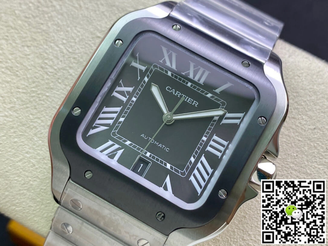 Cartier Santos WSSA0037 GF Factory 1:1 Best Edition Replica Watch V2 Silver Strap