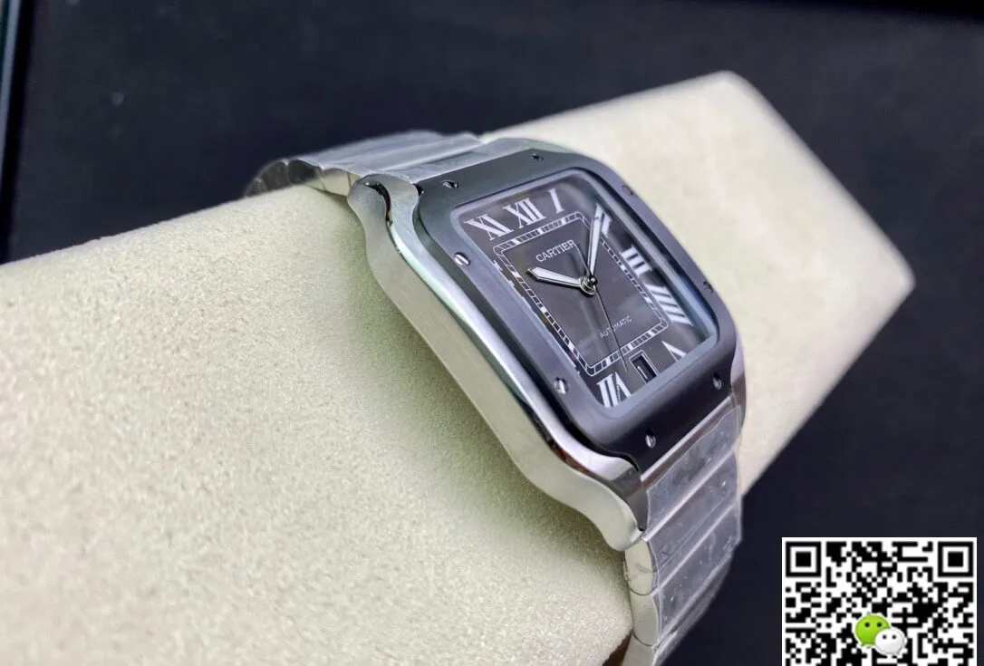 Cartier Santos WSSA0037 GF Factory 1:1 Best Edition Replica Watch V2 Silver Strap