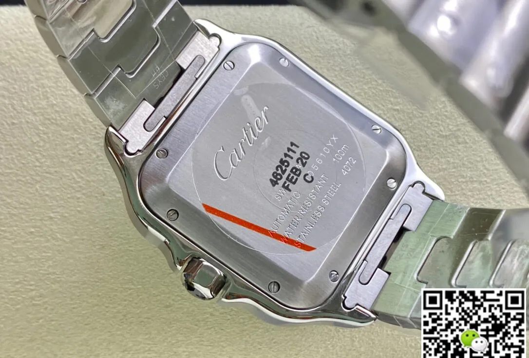 Cartier Santos WSSA0037 GF Factory 1:1 Best Edition Replica Watch V2 Silver Strap