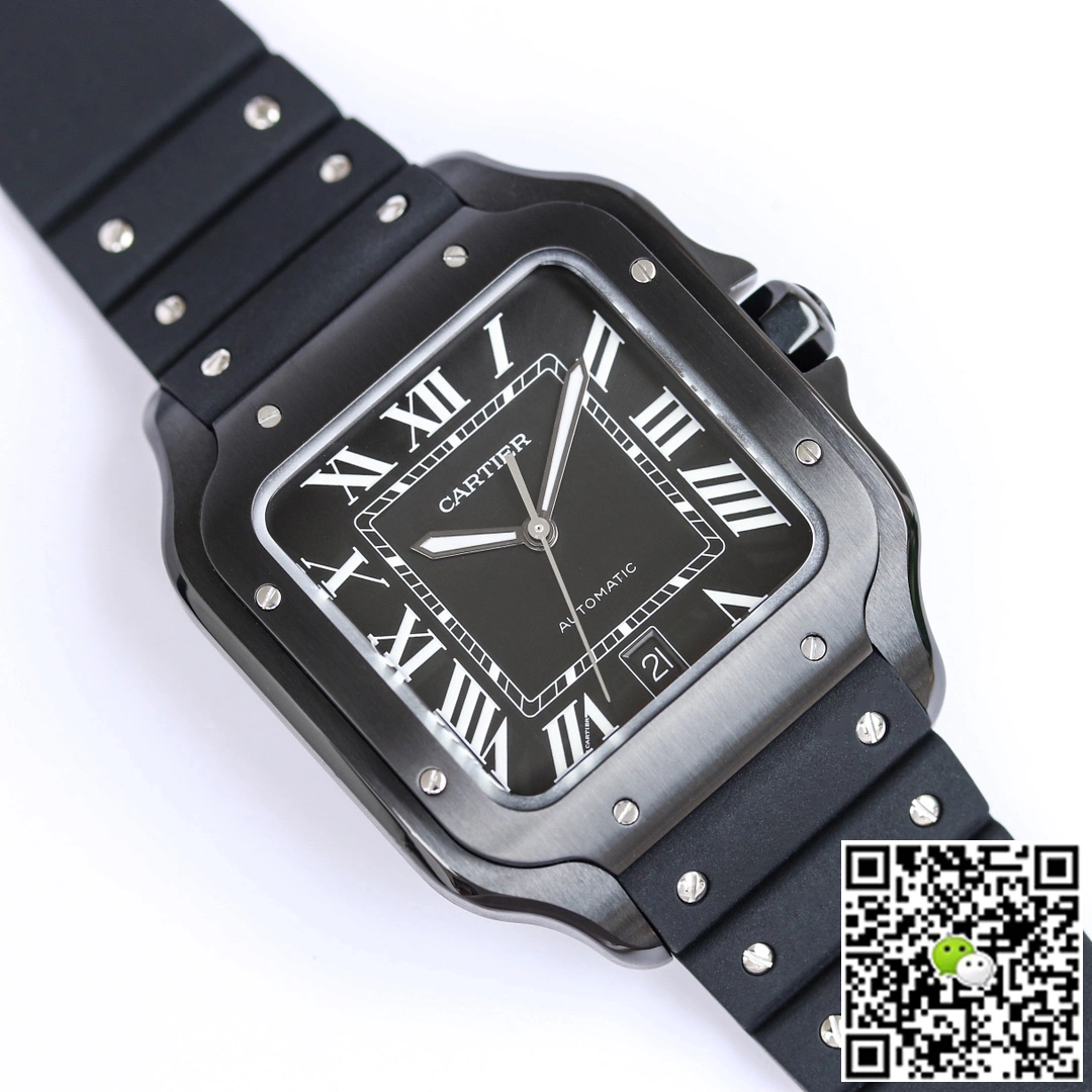 Cartier Santos WSSA0039 GF Factory 1:1 Best Edition Replica Watch V2 Black Case
