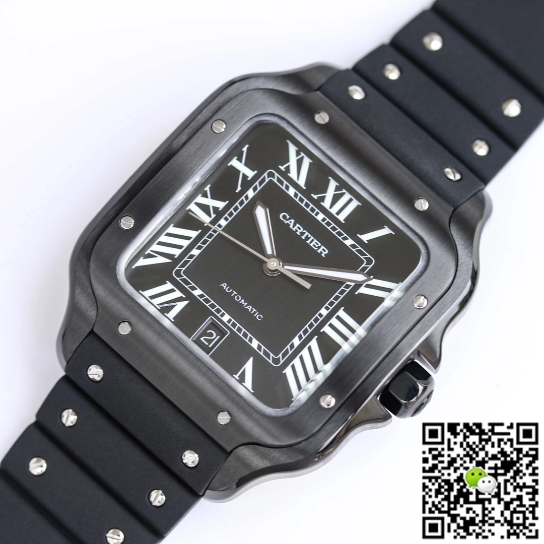 Cartier Santos WSSA0039 GF Factory 1:1 Best Edition Replica Watch V2 Black Case