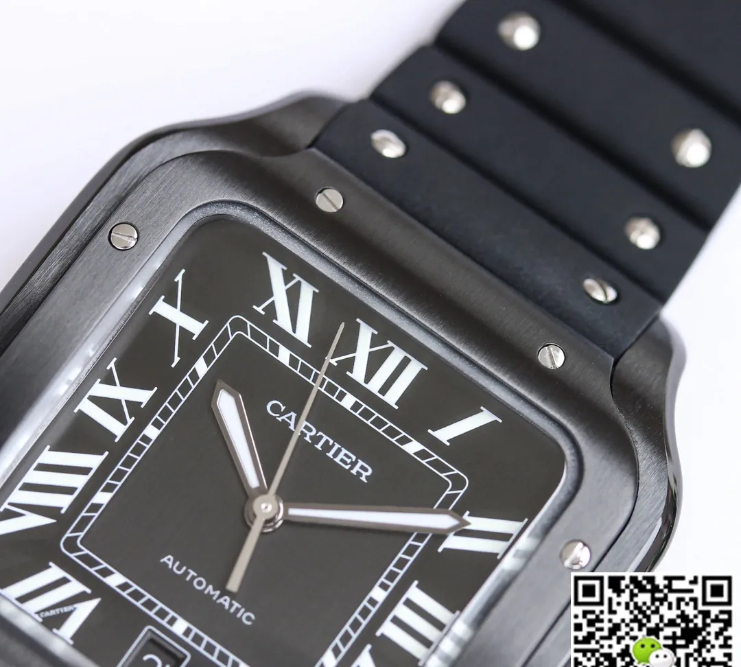 Cartier Santos WSSA0039 GF Factory 1:1 Best Edition Replica Watch V2 Black Case