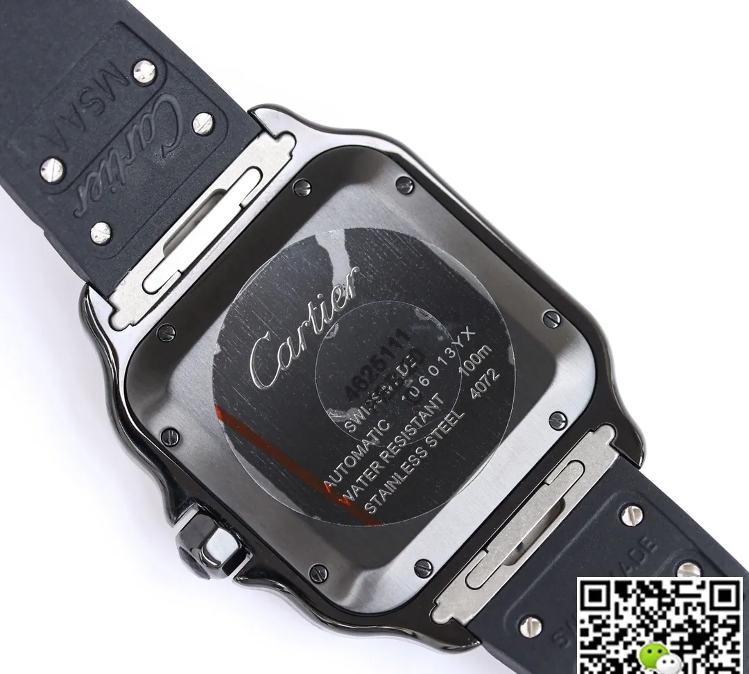Cartier Santos WSSA0039 GF Factory 1:1 Best Edition Replica Watch V2 Black Case