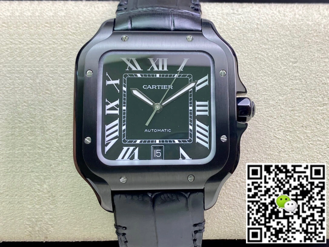 Cartier Santos WSSA0039 GF Factory Replica Watch 1:1 Best Edition Black Case