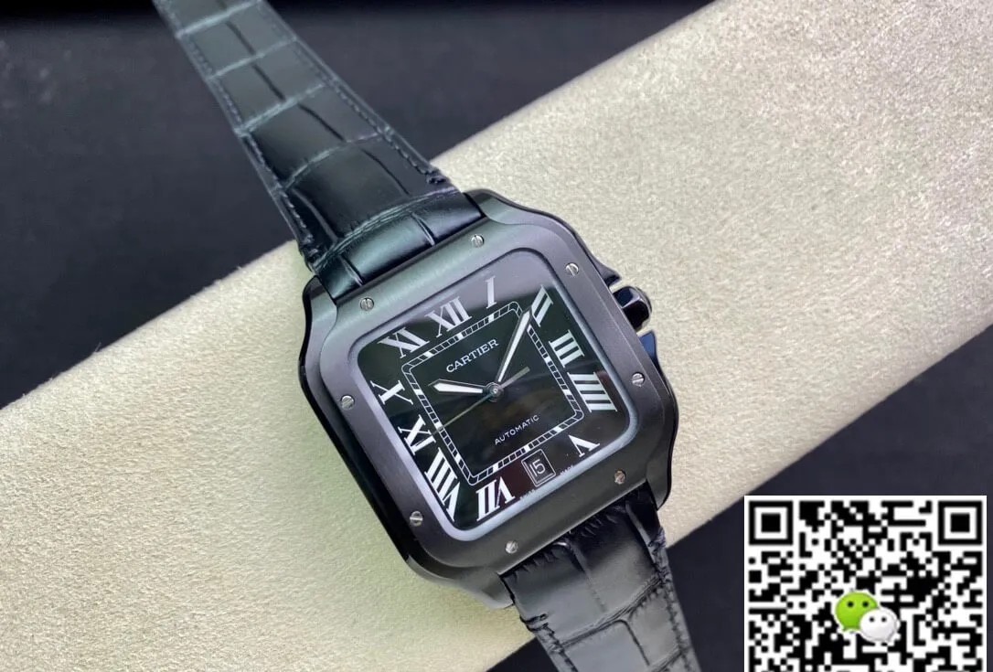 Cartier Santos WSSA0039 GF Factory Replica Watch 1:1 Best Edition Black Case