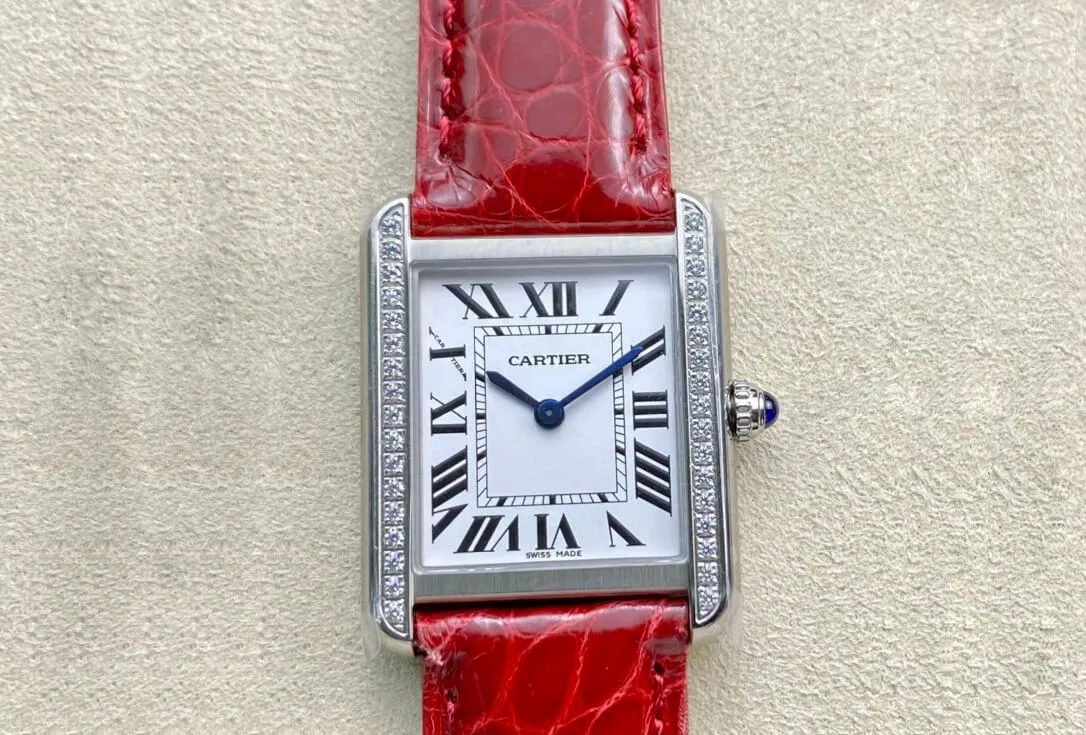 Cartier Tank 27MM K11 Factory 1:1 Best Edition Replica Watch V2 Leather Strap