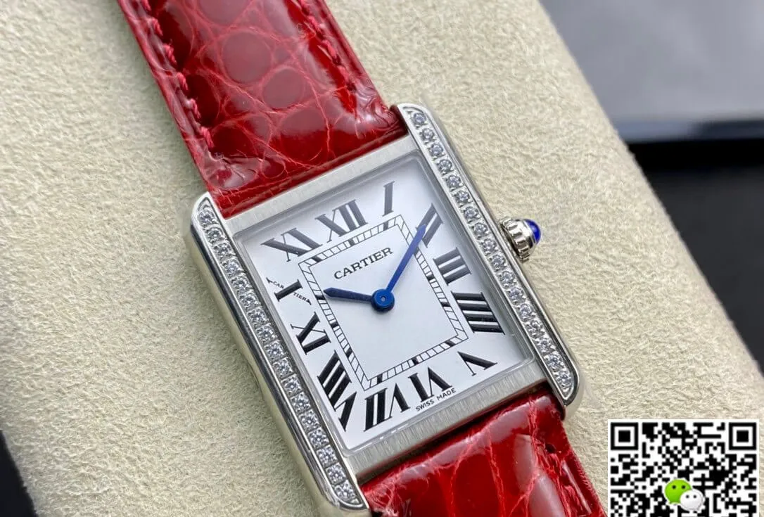 Cartier Tank 27MM K11 Factory 1:1 Best Edition Replica Watch V2 Leather Strap