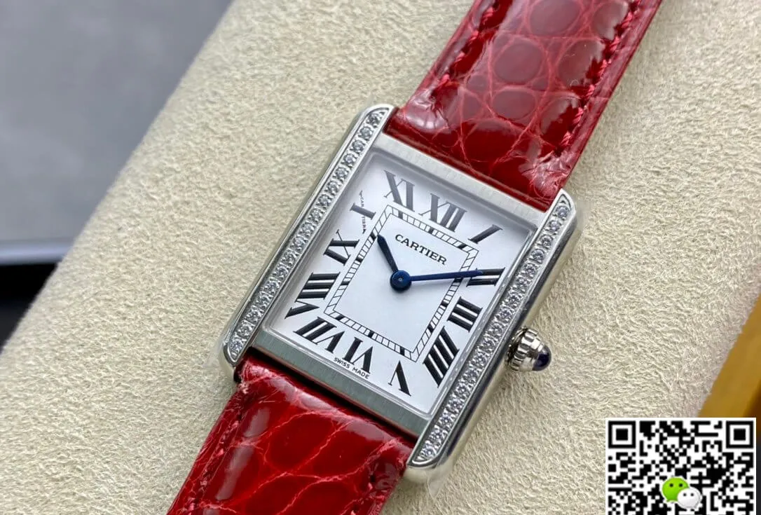 Cartier Tank 27MM K11 Factory 1:1 Best Edition Replica Watch V2 Leather Strap