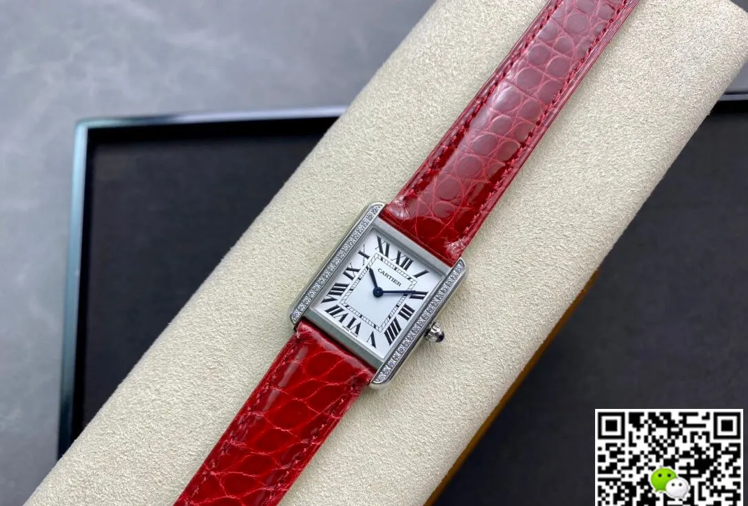 Cartier Tank 27MM K11 Factory 1:1 Best Edition Replica Watch V2 Leather Strap