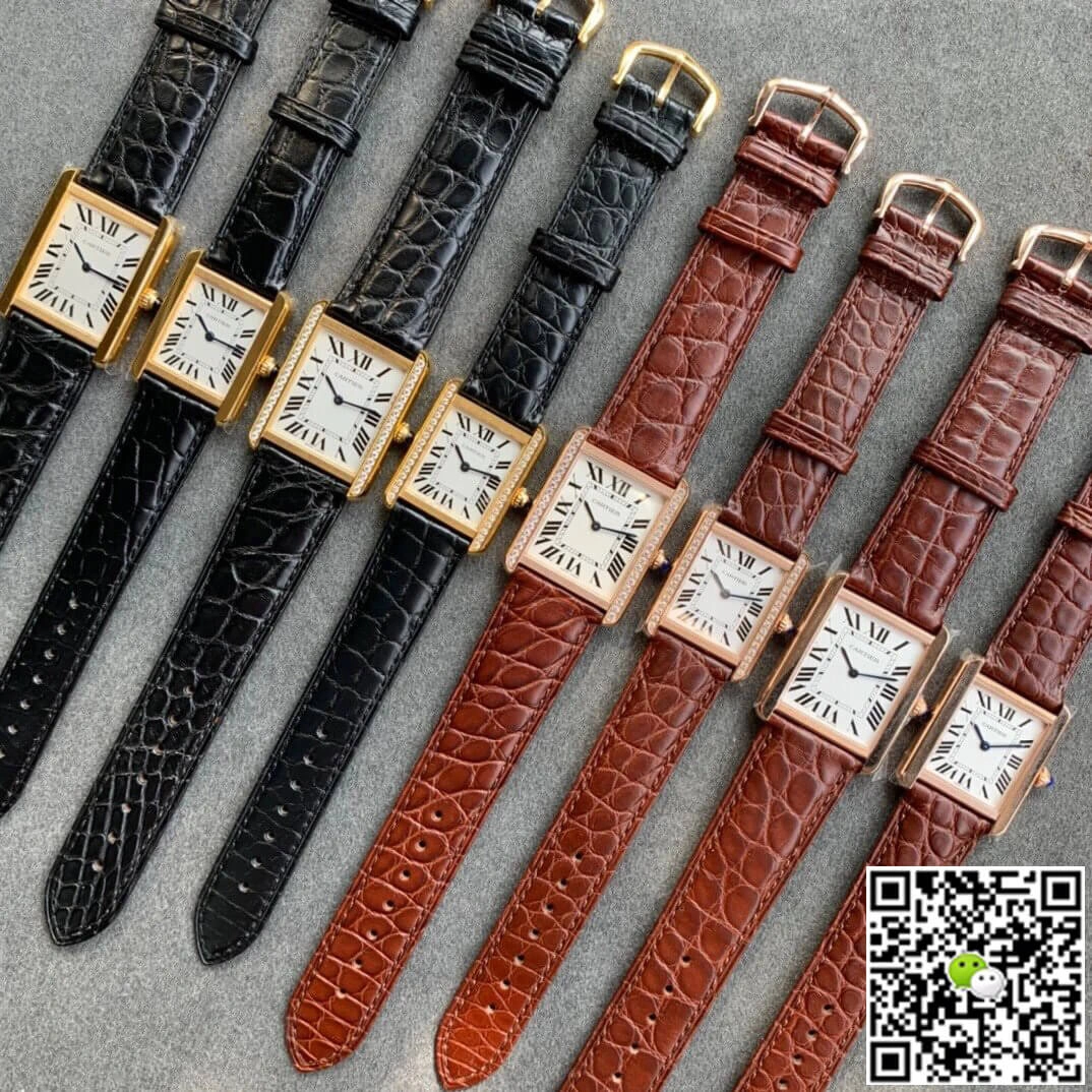 Cartier Tank K11 Factory 1:1 Best Edition Replica Watch V2 White Dial Diamond