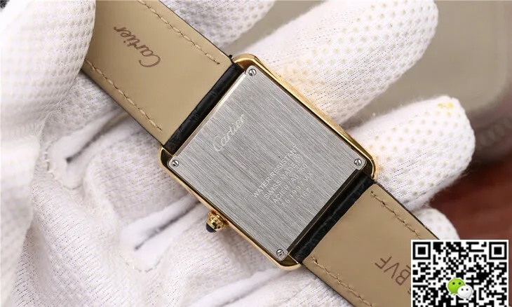 Cartier Tank Ladies K11 Factory 1:1 Best Edition Replica Watch Black Strap