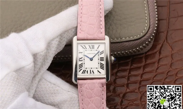 Cartier Tank Ladies K11 Factory 1:1 Best Edition Replica Watch Pink Strap