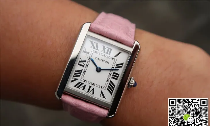 Cartier Tank Ladies K11 Factory 1:1 Best Edition Replica Watch Pink Strap