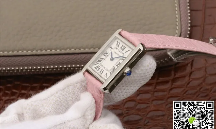 Cartier Tank Ladies K11 Factory 1:1 Best Edition Replica Watch Pink Strap