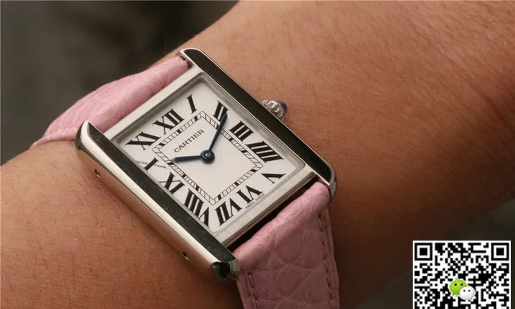 Cartier Tank Ladies K11 Factory 1:1 Best Edition Replica Watch Pink Strap
