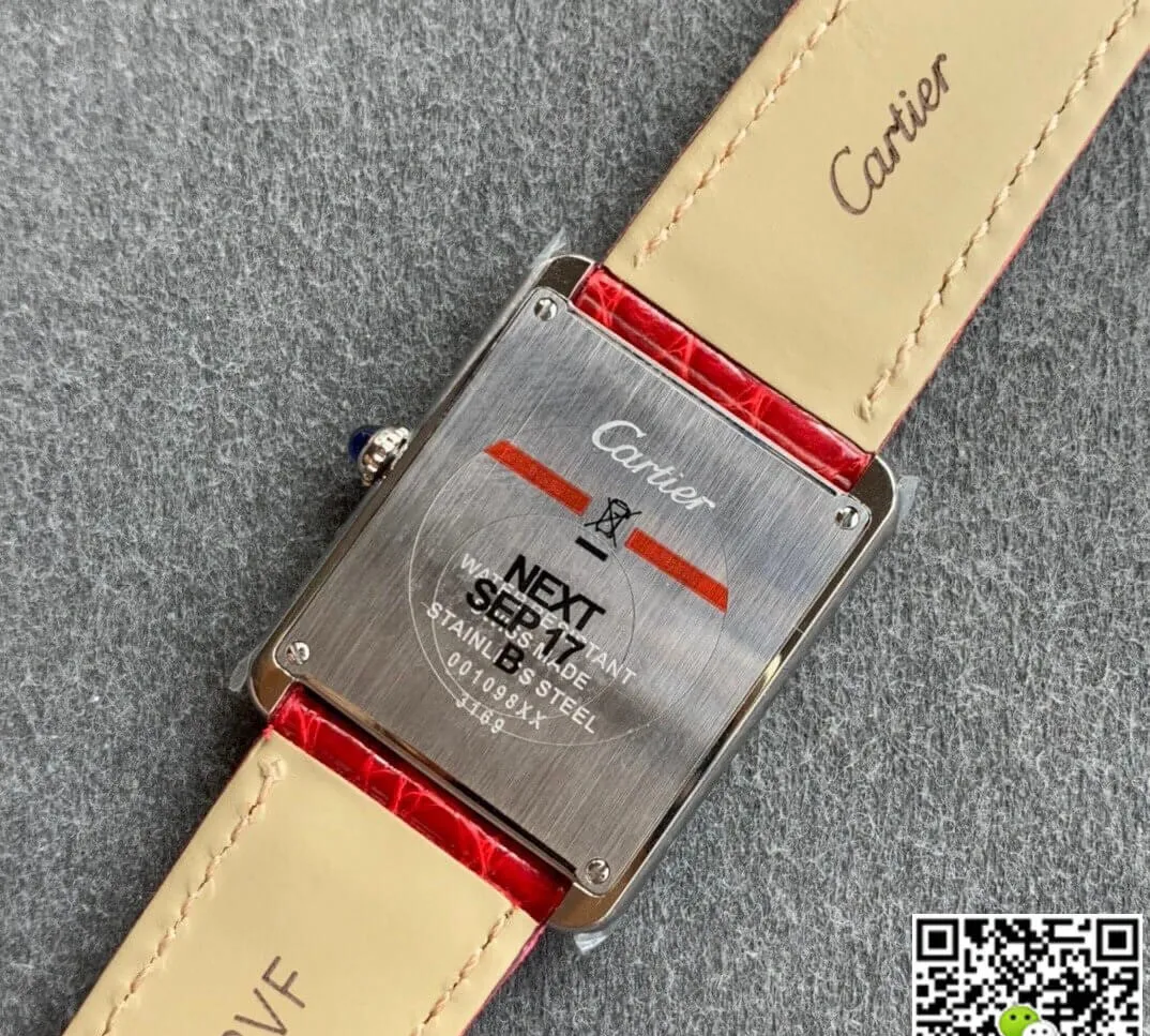 Cartier Tank W5200005 K11 Factory 1:1 Best Edition Replica Watch Red Strap
