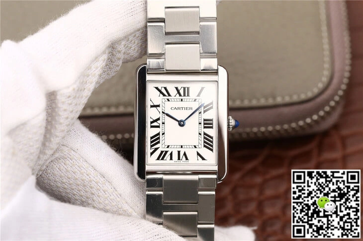 Cartier Tank W5200013 K11 Factory 1:1 Best Edition Replica Watch White Dial
