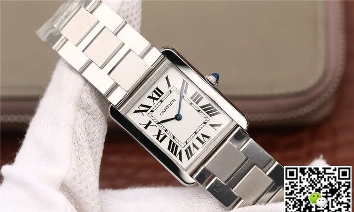 Cartier Tank W5200013 K11 Factory 1:1 Best Edition Replica Watch White Dial