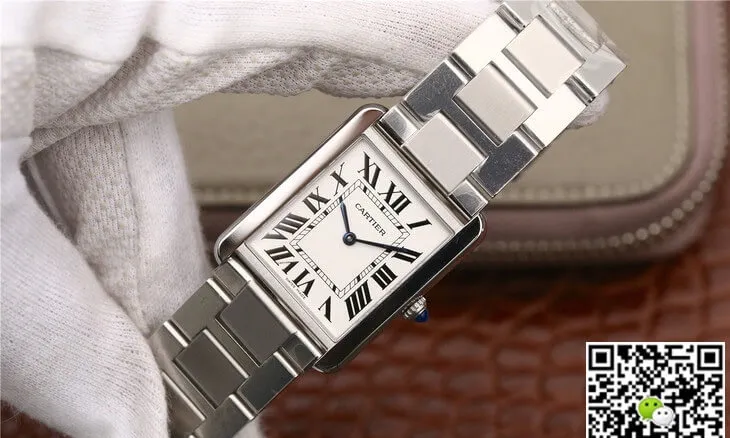 Cartier Tank W5200013 K11 Factory 1:1 Best Edition Replica Watch White Dial