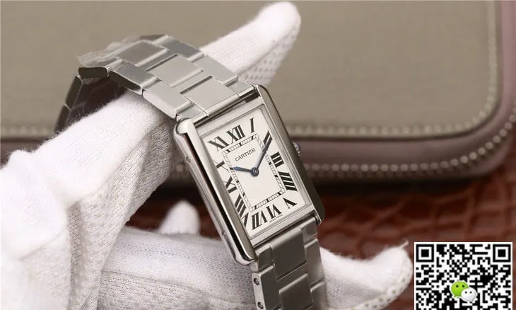 Cartier Tank W5200013 K11 Factory 1:1 Best Edition Replica Watch White Dial