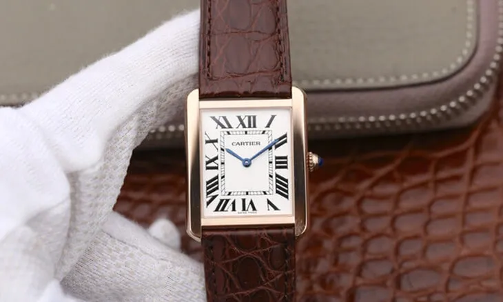 Cartier Tank W5200025 K11 Factory 1:1 Best Edition Replica Watch White Dial