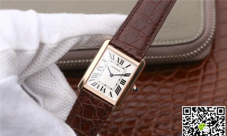Cartier Tank W5200025 K11 Factory 1:1 Best Edition Replica Watch White Dial