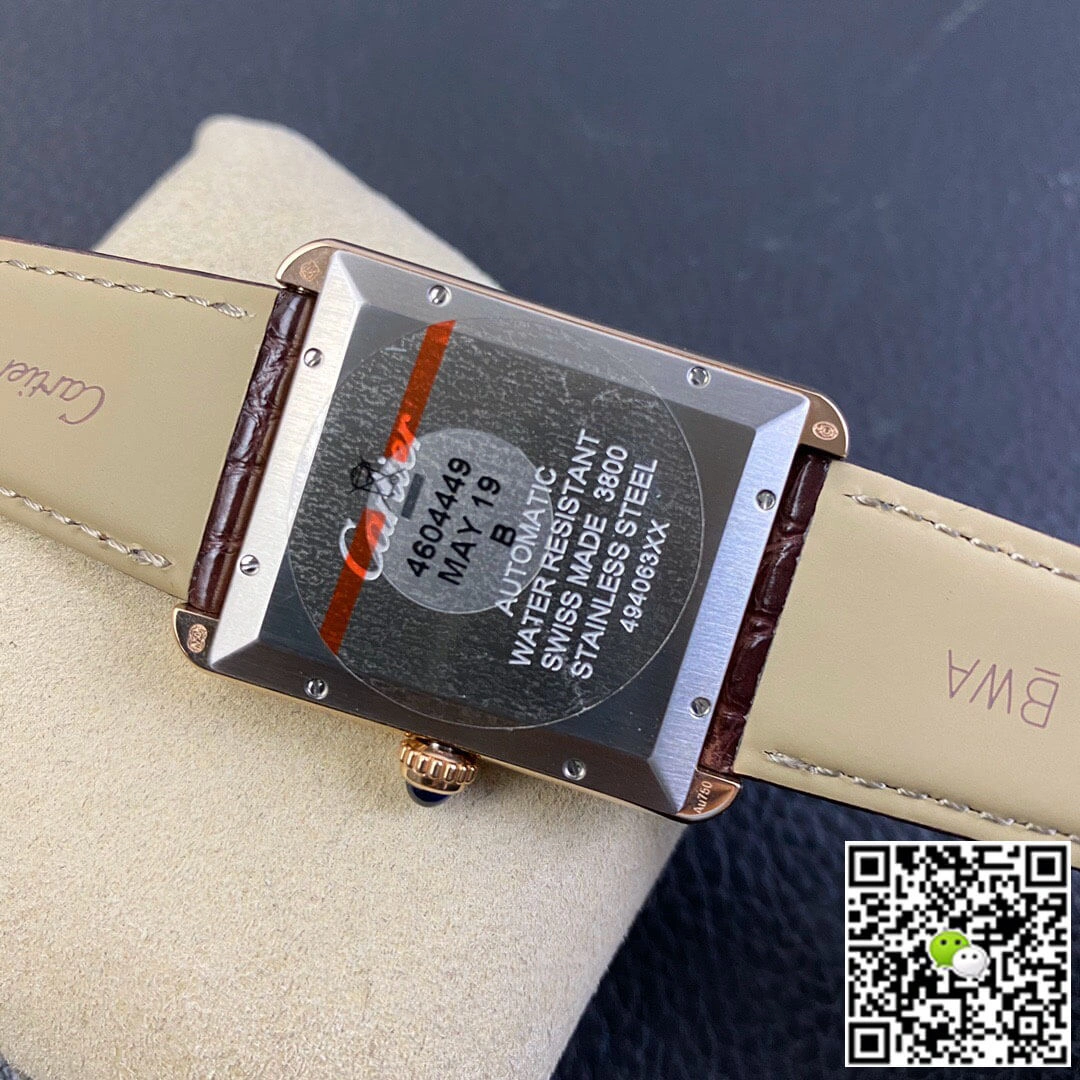 Cartier Tank W5200026 AF Factory 1:1 Best Edition Replica Watch Brown Strap