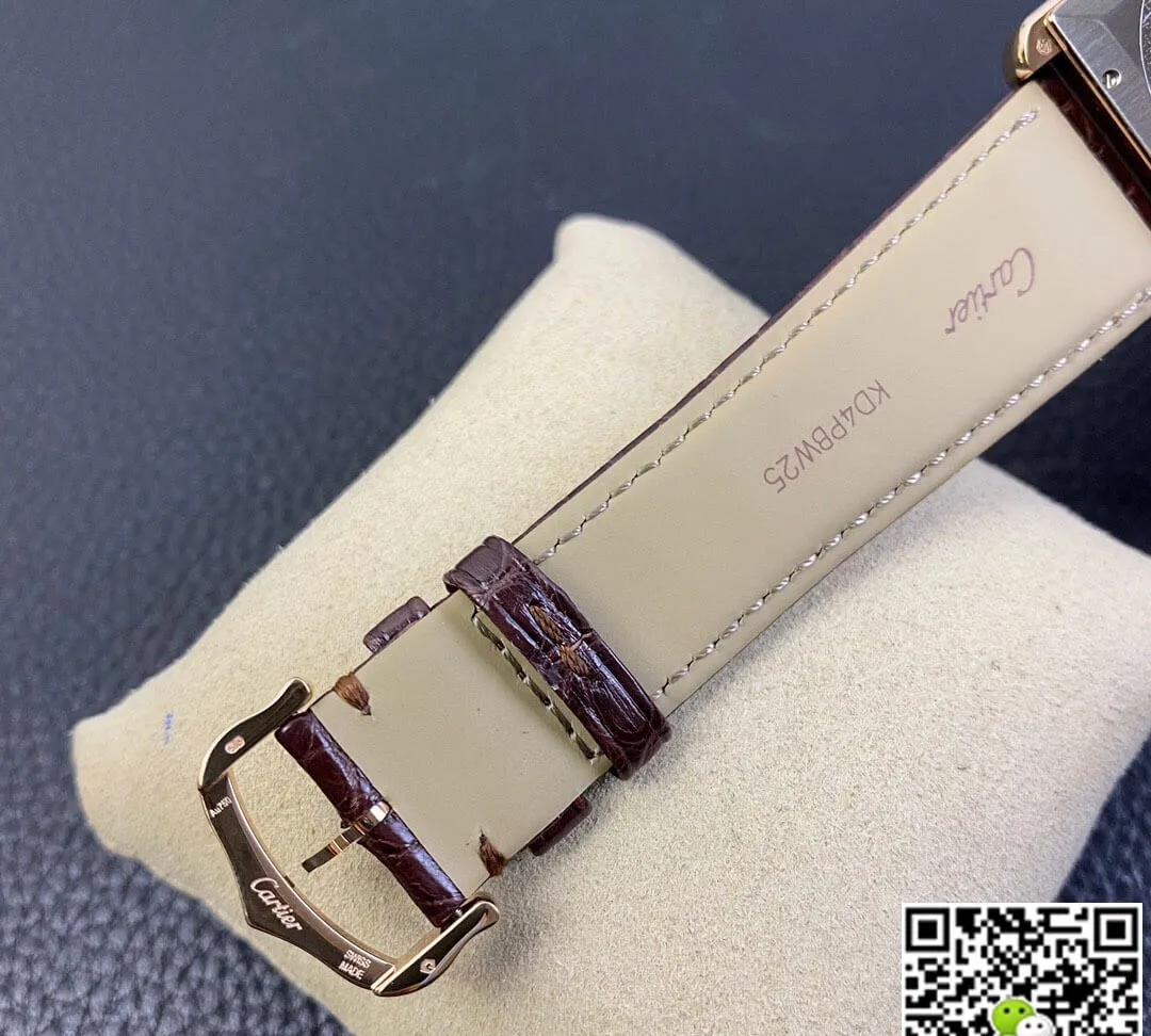 Cartier Tank W5200026 AF Factory 1:1 Best Edition Replica Watch Brown Strap