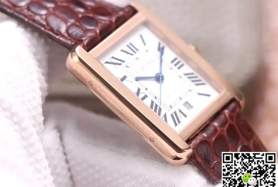 Cartier Tank W5200026 V9 Factory 1:1 Best Edition Replica Watch Leather Strap
