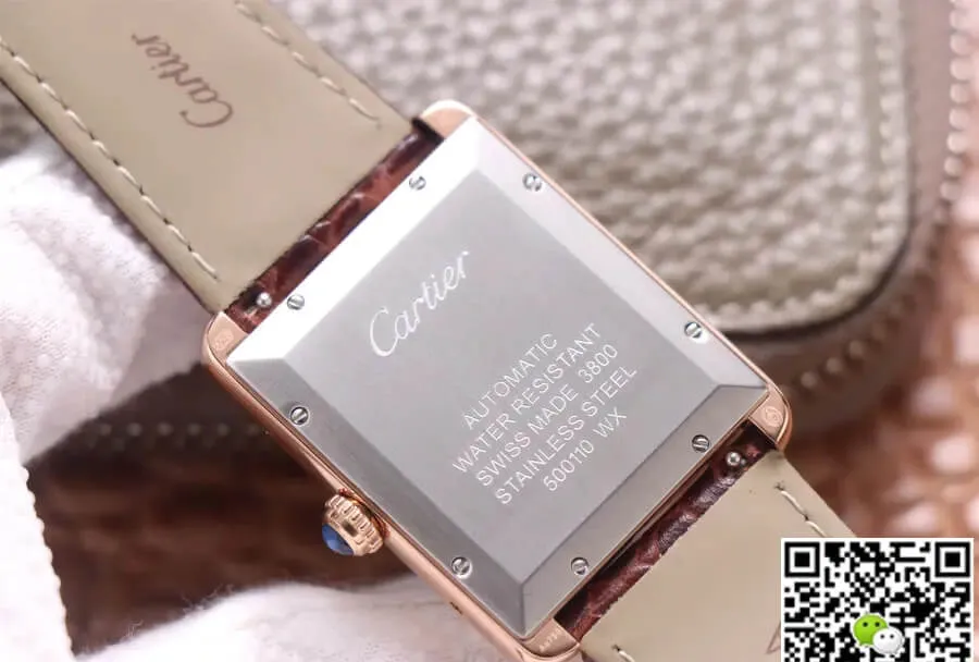 Cartier Tank W5200026 V9 Factory 1:1 Best Edition Replica Watch Leather Strap