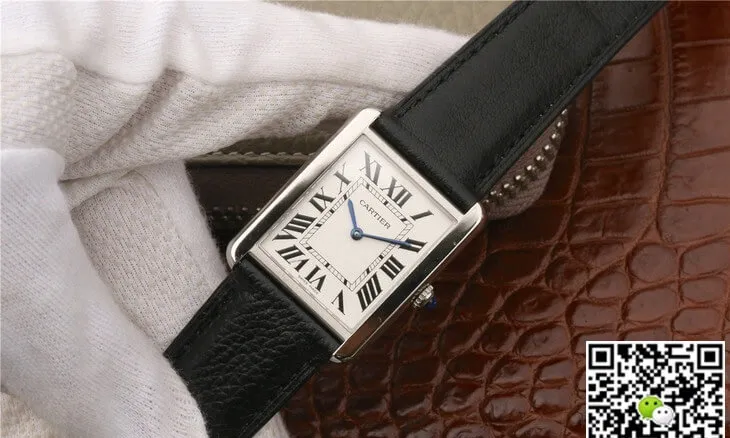 Cartier Tank WSTA0028 K11 Factory 1:1 Best Edition Replica Watch Black Strap