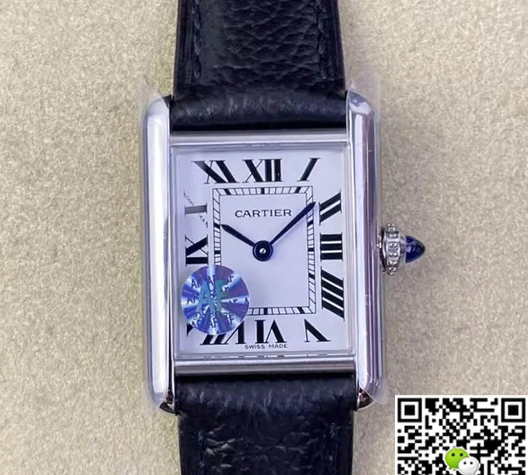 Cartier Tank WSTA0042 AF Factory 1:1 Best Edition Replica Watch White Dial