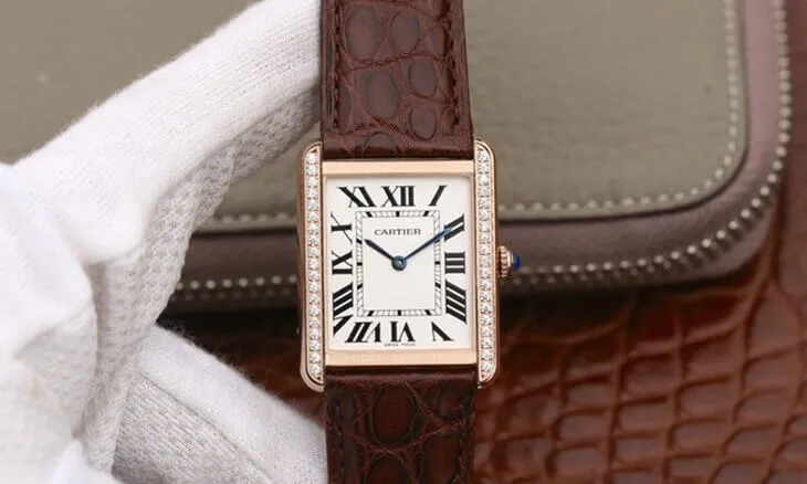 Cartier Tank WT200005 K11 Factory 1:1 Best Edition Replica Watch Brown Strap