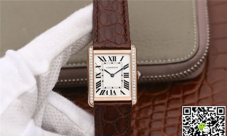 Cartier Tank WT200005 K11 Factory 1:1 Best Edition Replica Watch Brown Strap