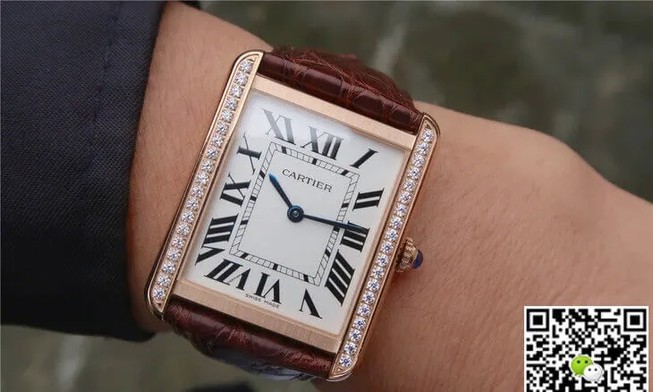 Cartier Tank WT200005 K11 Factory 1:1 Best Edition Replica Watch Brown Strap