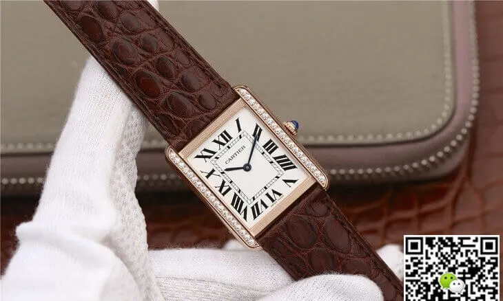 Cartier Tank WT200005 K11 Factory 1:1 Best Edition Replica Watch Brown Strap