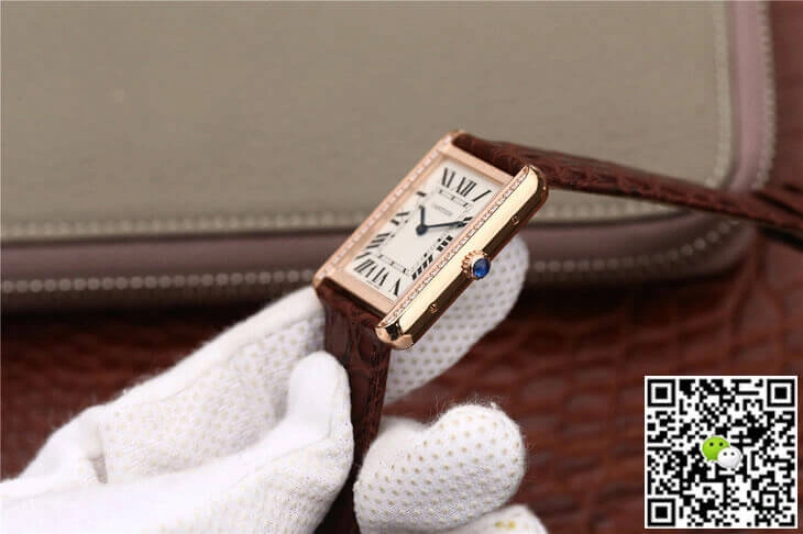Cartier Tank WT200005 K11 Factory 1:1 Best Edition Replica Watch Brown Strap