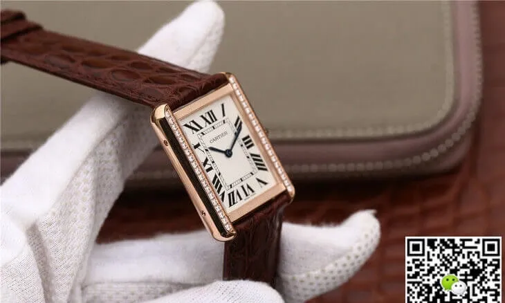 Cartier Tank WT200005 K11 Factory 1:1 Best Edition Replica Watch Brown Strap