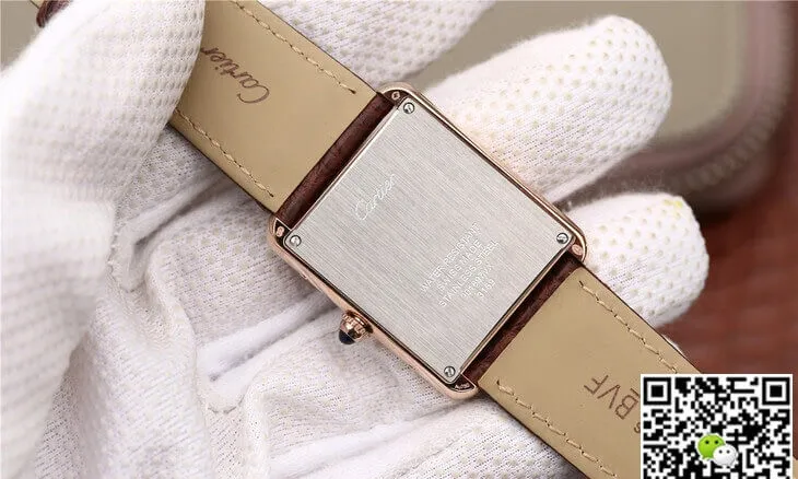 Cartier Tank WT200005 K11 Factory 1:1 Best Edition Replica Watch Brown Strap