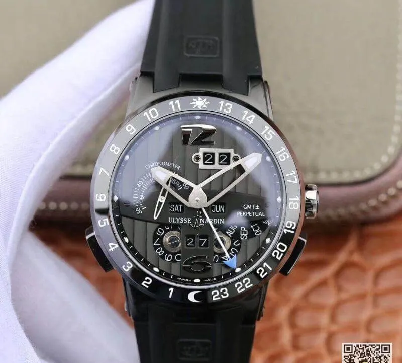 Ulysse Nardin El Toro 322-00-3 Stainless Steel Case All Working GMT Calendar 1:1 Best Edition Replica Watch Swiss UN-32 Movement