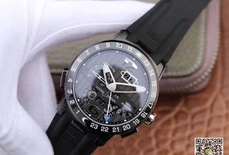 Ulysse Nardin El Toro 322-00-3 Stainless Steel Case All Working GMT Calendar 1:1 Best Edition Replica Watch Swiss UN-32 Movement