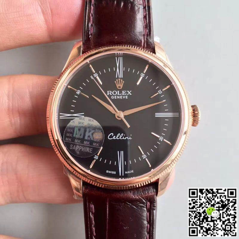 Rolex Cellini 50505 MKS Factory 1:1 Best Edition Replica Watch Swiss ETA3132 Black Dial