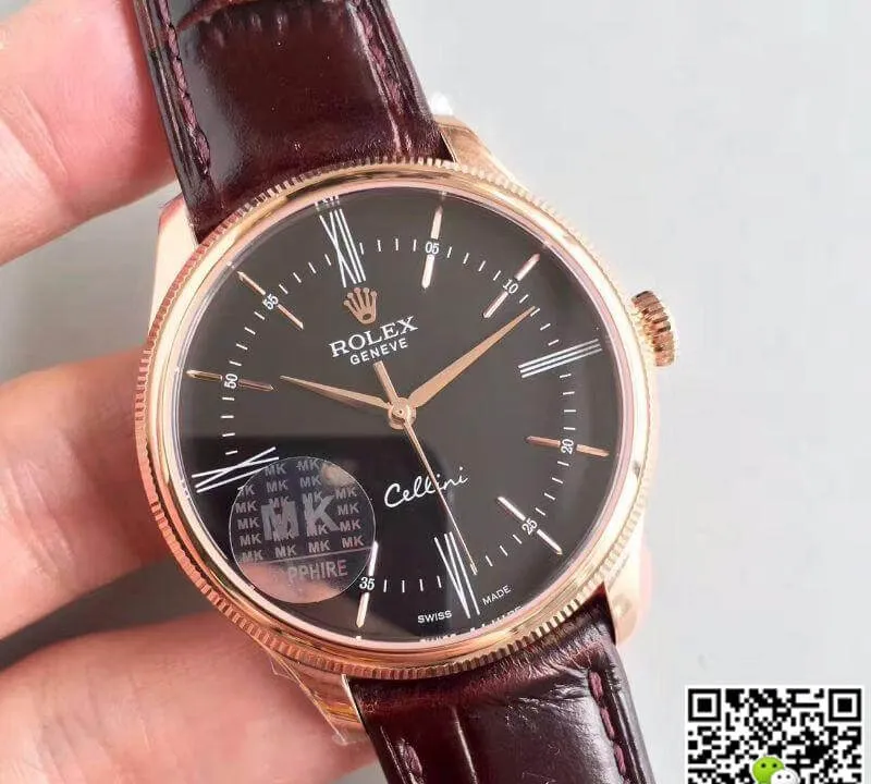 Rolex Cellini 50505 MKS Factory 1:1 Best Edition Replica Watch Swiss ETA3132 Black Dial