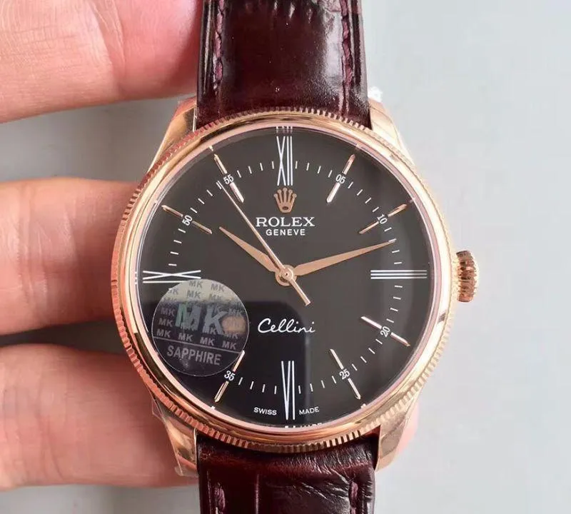Rolex Cellini 50505 MKS Factory 1:1 Best Edition Replica Watch Swiss ETA3132 Black Dial