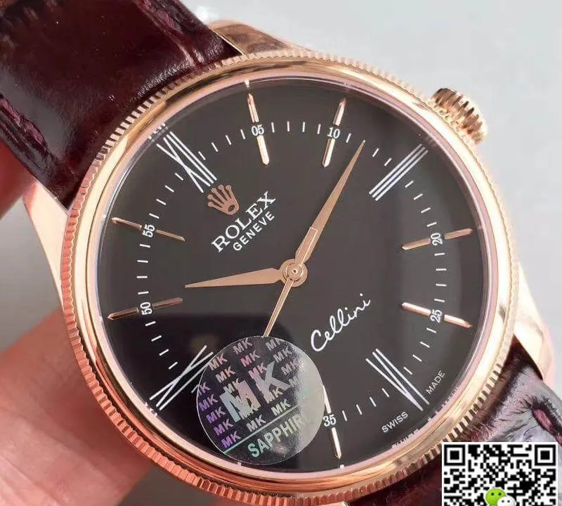 Rolex Cellini 50505 MKS Factory 1:1 Best Edition Replica Watch Swiss ETA3132 Black Dial