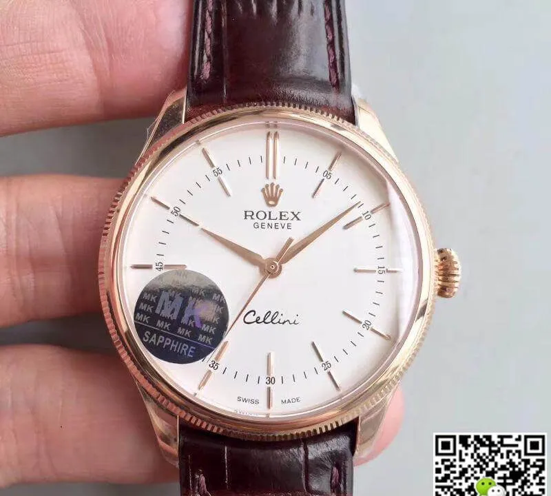 Rolex Cellini 50505 MKS Factory 1:1 Best Edition Replica Watch Swiss ETA3132 White Dial