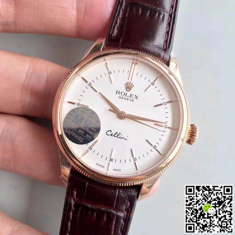Rolex Cellini 50505 MKS Factory 1:1 Best Edition Replica Watch Swiss ETA3132 White Dial